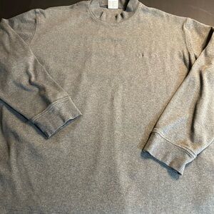 Men's Charcoal Gray Mock-Neck Pullover 2XL